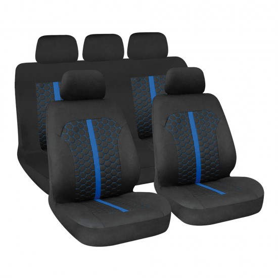 FODERE AUTO STINGER NERO/BLU SERIE COMPLETA