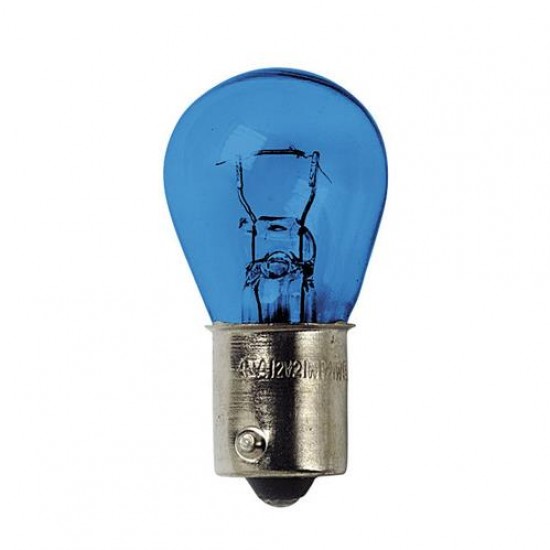 LAMPADE BLU 12/21W BA15S A COPPIA