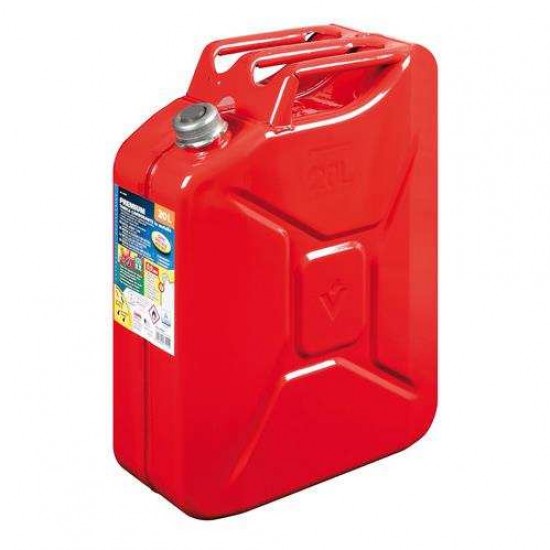 TANICA IN FERRO LT.20 ROSSA OMOLOGATA CON TAPPO MAGNETICO
