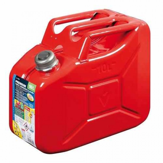 TANICA IN FERRO LT.10 ROSSA OMOLOGATA CON TAPPO MAGNETICO