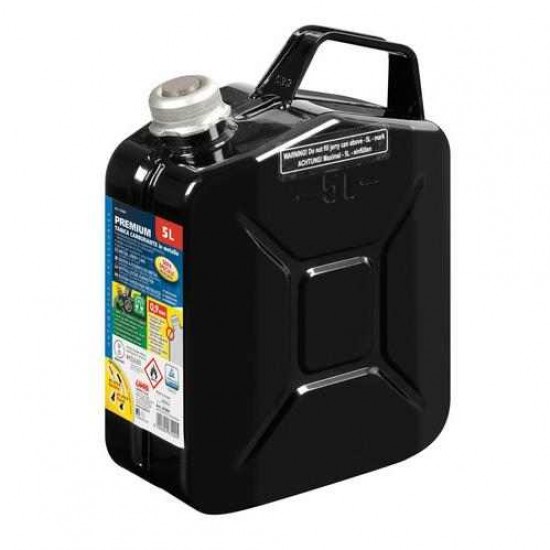 TANICA IN FERRO LT.5 NERA OMOLOGATA CON TAPPO MAGNETICO