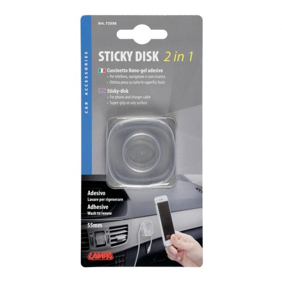 PORTATELEFONO STICKY DISK NANO GEL ADESIVO