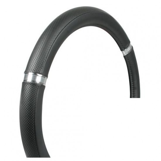 COPRIVOLANTE CROMOX XL 49-51 CM. ECOPELLE CON INSERTI CROMATI