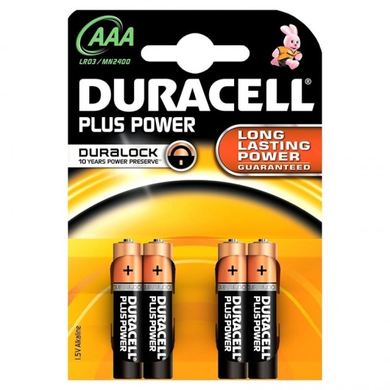 PILA MINISTILO 1,5 DURACELL PLUS POWER  ALKALINE 4 PZ