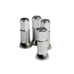 SET 4 TAPPI E 4 MANICOTTI COPRIVALVOLA COVER-KIT ALLUM./OTTONE