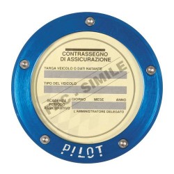 PORTA ASSICURAZIONE PILOT IN ALLUMINIO BLU ES.