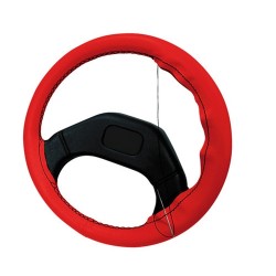 COPRIVOLANTE VERA PELLE ROSSO MIS.L 37-39 CM KIT DA CUCIRE ES.