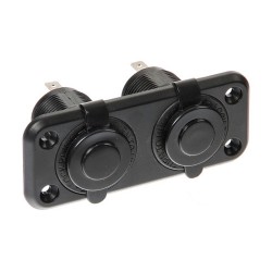 DOPPIA PRESA CORRENTE 2 USCITE 12/24V.