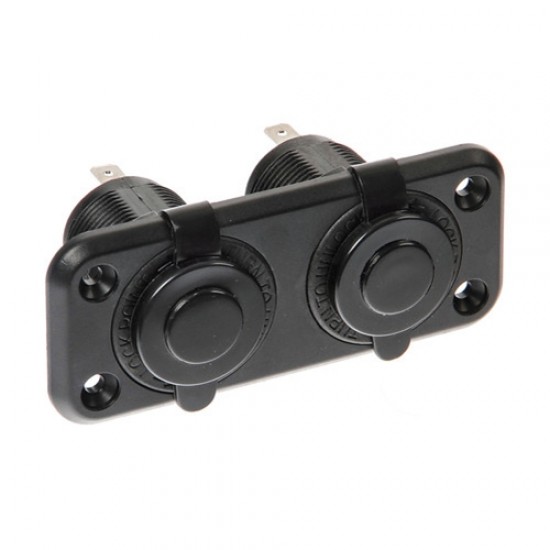 DOPPIA PRESA CORRENTE 2 USCITE 12/24V.