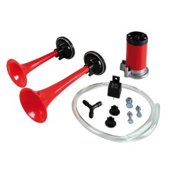 TROMBE BITONALI CON COMPRESSORE 66MM 12V A COPPIA