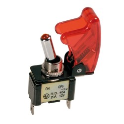 INTERRUTTORE A LEVA CON SICURA + LED ROSSO