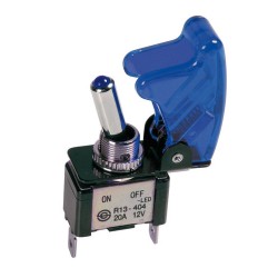 INTERRUTTORE A LEVA CON SICURA + LED BLU