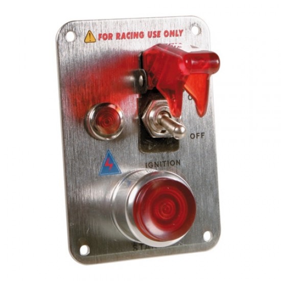 PANNELLO ACCENSIONE RACING 12V IN ALLUMINIO ES.