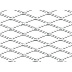 GRIGLIA AERAZIONE ALLUMINIO 120X20 CM ROMBO MEDIO LUCIDO