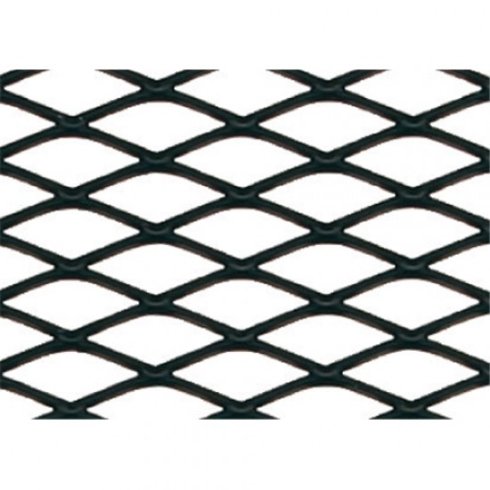 GRIGLIA AERAZIONE NERA 100X20 CM ROMBO MEDIO