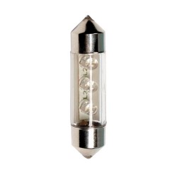 LAMPADE SILURO 10X35 MM.  3 LED 12V 7 COL. C5W-C10W A CP. ES.