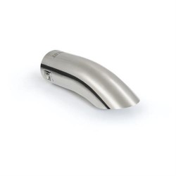TERMINALE SCARICO UNIVERSALE T-7 CURVO IN ACCIAIO INOX CROMATO DIAM. 32-46 MM