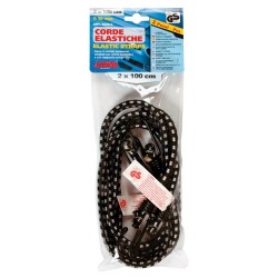 CORDE ELASTICHE STANDARD DIAM. 10 MM  2X100 CM GANCI IN ACCIAIO