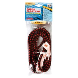 CORDE ELASTICHE STANDARD DIAM. 10 MM 2X150 CM GANCI IN ACCIAIO