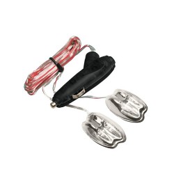 MICROLUCE AERO-TWIN LED 12V VERDE CROMATE E CARENATE BASE ADESIVA
