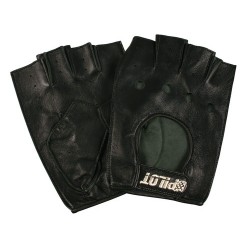 GUANTI DA GUIDA 1/2 DITA XL PELLE NERA GUANTI DA GUIDA 1/2 DITA XL PELLE NERA