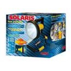 FARO PORTATILE SOLARIS D.180 MM NERO-GIALLO CON BASE E IMPUGNATURA ES.