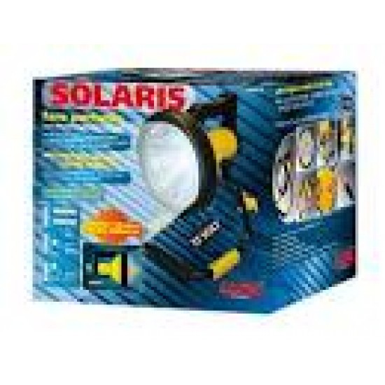 FARO PORTATILE SOLARIS D.180 MM NERO-GIALLO CON BASE E IMPUGNATURA ES.