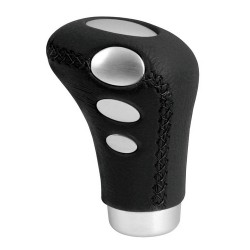 POMELLO COBRA PELLE NERO+FILO / INSERTO ALLUMINIO