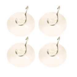 SET 4 VENTOSE BIANCHE CON GANCIO MULTIUSO