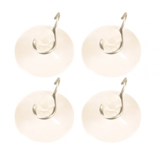 SET 4 VENTOSE BIANCHE CON GANCIO MULTIUSO