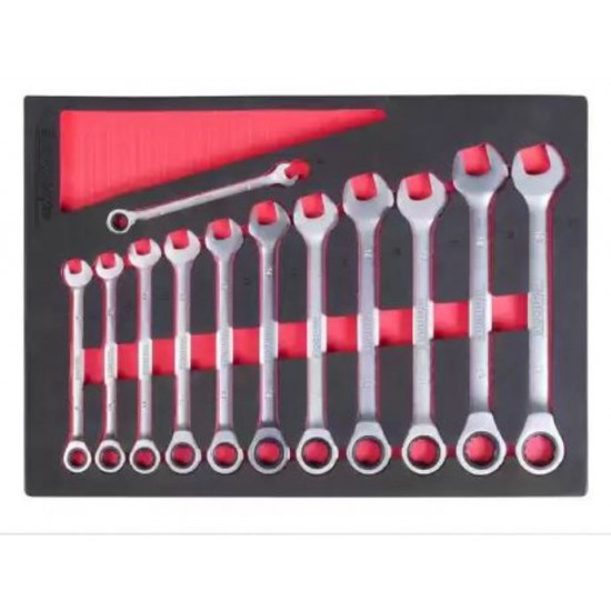 SET CHIAVI COMBINATE A CRICCHETTO MM. DA 8 A 19 - PZ.12