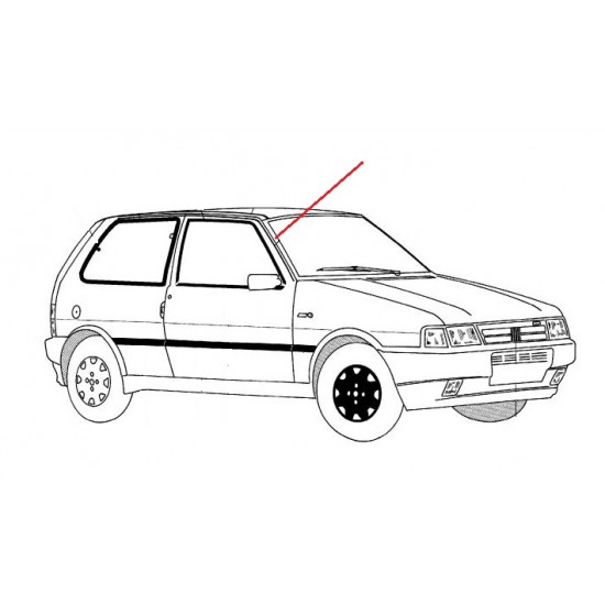 PROFILO GOCCIOLATOIO DX FIAT UNO 3P