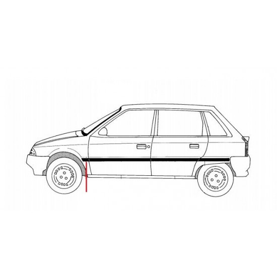 MODANATURA PARAFANGO ANT. SX CITROEN AX