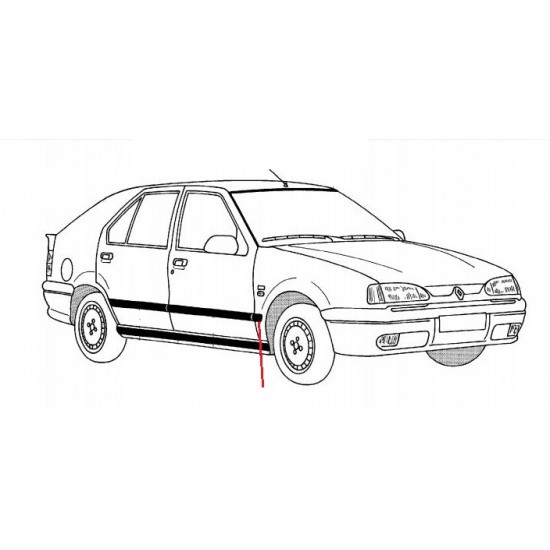 MODANATURA PARAFANGO ANT. SX RENAULT 19