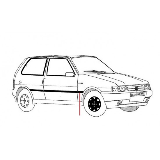 MODANATURA PARAFANGO ANT. DX FIAT UNO 89