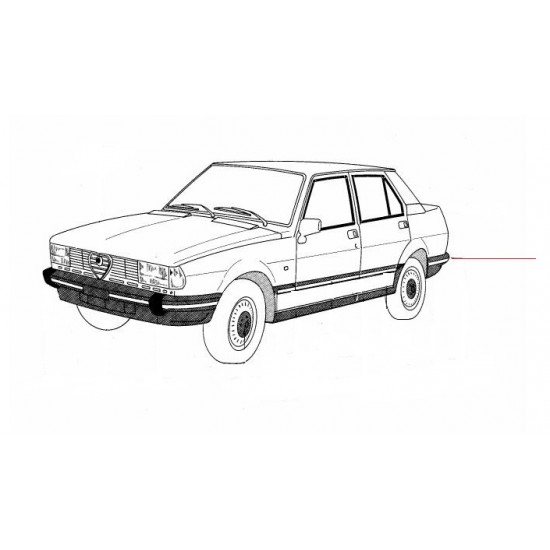 ROSTRO/BORCHIA POST. DX E SX (COPPA) GIULIETTA '81-83