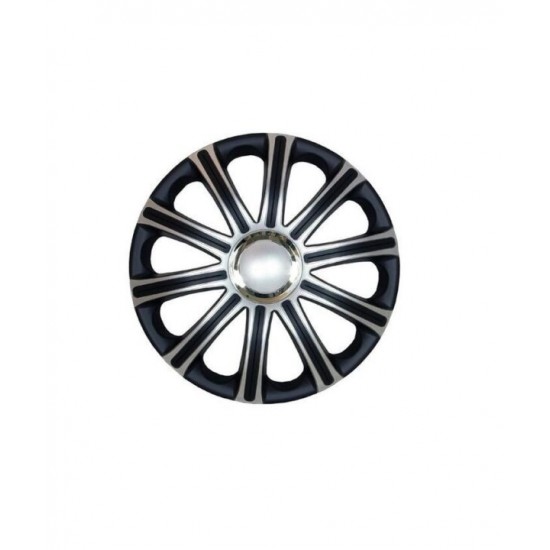SET 4 COPRICERCHI MOD. MODENA SILVER/BLACK 13