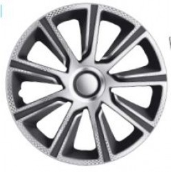 SET 4 COPRICERCHI MOD. VERON SILVER/BLACK 15