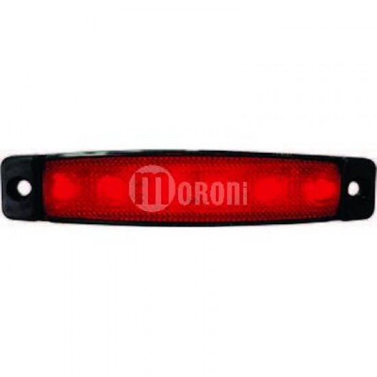 FANALE INGOMBRO POST. 6 LED 24V ROSSO