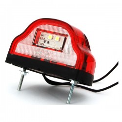 FANALE TARGA ROSSO A LED CAVO 0.5 MT C/CLICK-IN