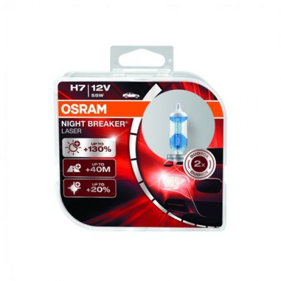 LAMPADE H7 12V  55W 4200K COOL BLUE OSRAM A COPPIA