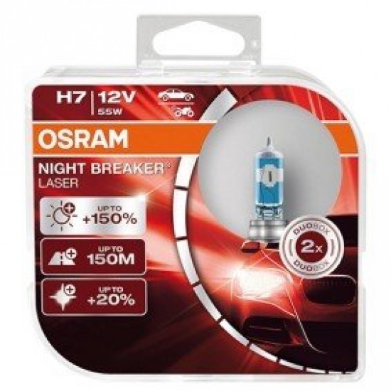 LAMPADE H7 12V NIGHT BREAKER 55W OSRAM A COPPIA