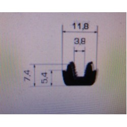 CANALINO FLOCCATO STRETTO 7,4X11,8 AL MT.(25)