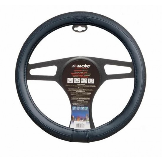 COPRIVOLANTE TOTAL BLACK ECOPELLE NERA CUCITURA NERA CM.35/37