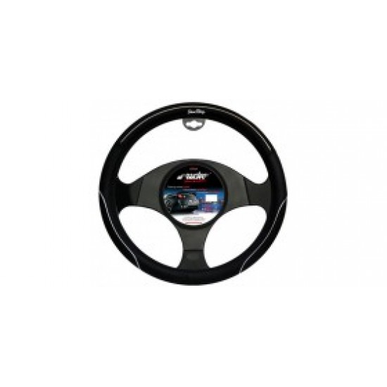COPRIVOLANTE CHROME NERO CON INSERTI ***********