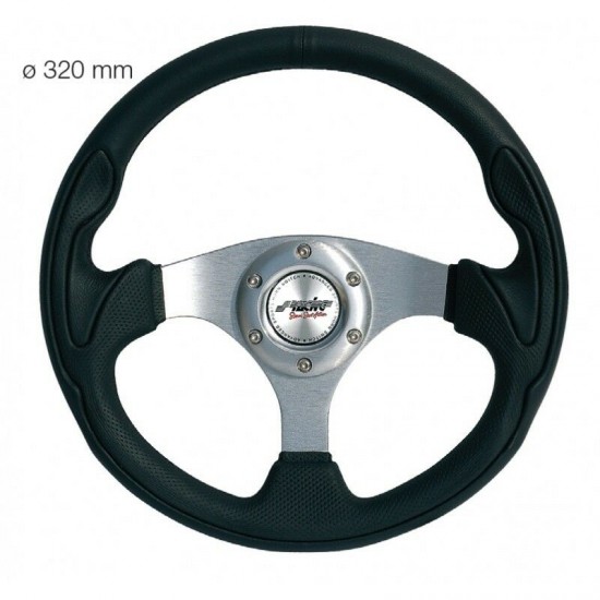 VOLANTE UNIVERSALE INTERLAGOS ECOPELLE NERA