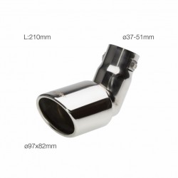 TERMINALE INOX INCLINATO OVALE DIAM. 97X72 MM ************