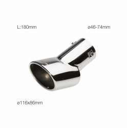 TERMINALE INOX INCLINATO OVALE