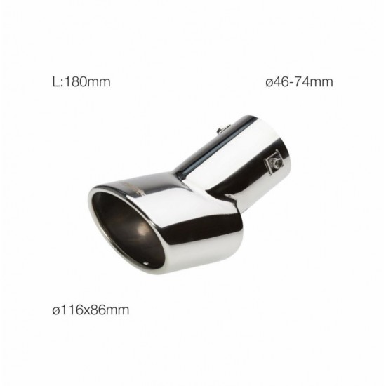 TERMINALE INOX INCLINATO OVALE