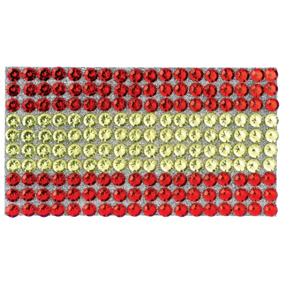 SPARKLING FLAG -SPAGNA ADESIVA CON STRASS DA 5 MM - 90X50 MM